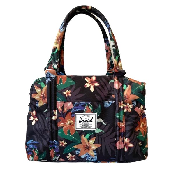 NEW HERSCHEL “Floral Revival" Strand Duffle Sprout Diaper Shoulder Tote Bag - Picture 1 of 13